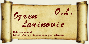Ozren Laninović vizit kartica